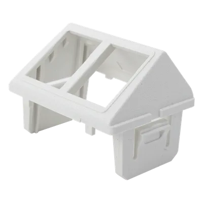 Adaptador de Placa de Pared / 2 Salidas / Angulado / Compatibilidad TERA y UTP MAX / Blanco
