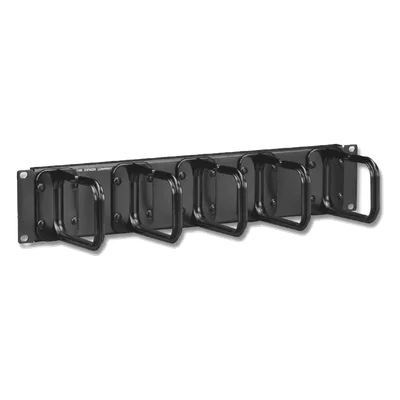 Organizador de Cable Horizontal / 2U / 5 Soportes / Montaje Aéreo / 19"