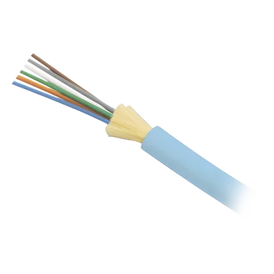 Cable de Fibra Óptica / 6 Hilos / OM3 50/125 µm / Tight Buffer 900 µm / Dieléctrico / Plenum OFNP / 1 Metro (3.28 Pies)