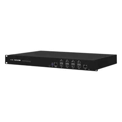 Router Edge / 8 Puertos SFP+ 10 Gbps / 1 Puerto RJ45 Gigabit / Throughput 80 Gbps / 16 Núcleos / 16 GB RAM / Hot-Swappable
