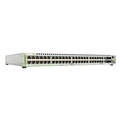 Switch PoE+ Stackeable Capa 3, 48 puertos 10/100/1000 Mbps + 2 puertos SFP Combo + 2 puertos SFP+ 10 G Stacking, 370 W