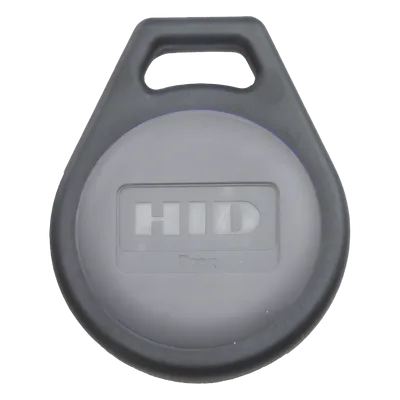 Llavero de Proximidad / 125 kHz / 31.75 x 39.4 mm / Formato Corporate 1000 y Elite / Negro con Gris