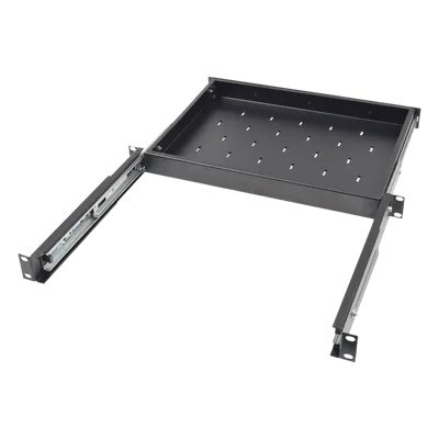 Charola Deslizable para Rack / 1U / 30.5 cm (12 in) de Profundidad / Carga 9 kg / Acero con Pintura en Polvo / Compatible 2 y 4 Postes