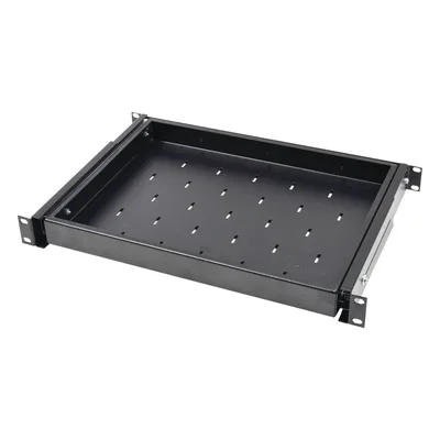 Charola Deslizable para Rack / 1U / 30.5 cm (12 in) de Profundidad / Carga 9 kg / Acero con Pintura en Polvo / Compatible 2 y 4 Postes
