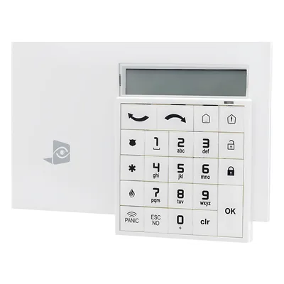 Teclado inalámbrico / Alfanumérico / Pantalla LCD 2x16 / Lector de proximidad / Batería 4 años / Compatible Videofied