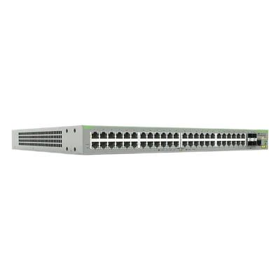 Switch PoE+ Administrable Capa 3 / 48 Puertos 10/100Mbps / 4 SFP Gigabit / 375W PoE+ / 17.6Gbps / 1.42x17.32x13.58 pulgadas