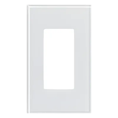 Placa de cristal / 1 espacio / 71.6 x 120.1 mm / cristal termorreforzado con laminado / sin tornillos visibles / apertura Designer / blanco CWH