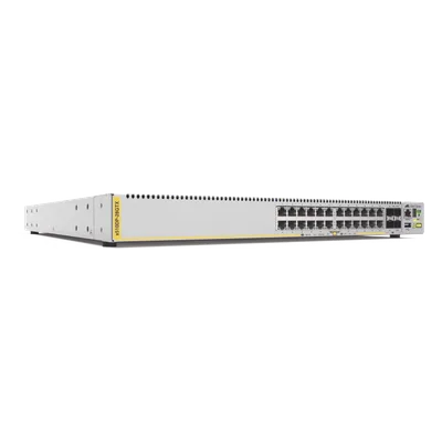 Switch Stackeable Capa 3 / 24 Puertos Gigabit RJ45 / 4 Puertos SFP+ 10G / Fuentes Hot Swap / 128 Gbps / 95.2 Mpps