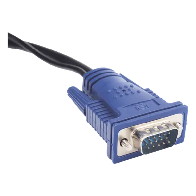Cable KVM USB / 3 m (9.84 ft) / VGA Coaxial Blindado / Calibre 28 / Núcleos de Ferrita / Doble Sellado