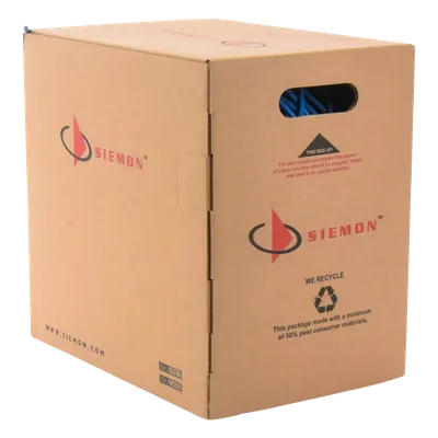 Bobina de Cable UTP / Cat6 / 23 AWG / PVC CM / 305 m (1000 pies) / Azul
