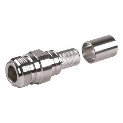 Conector N Hembra / Plegable con Pin Cautivo / 50 Ohms / VSWR 1.3 / Hasta 6 GHz / Para RG-8, LMR-400, CNT-400