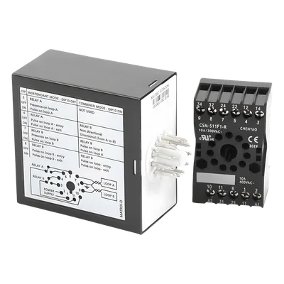 Sensor de Masa para Barreras / Doble Canal / 12-24 VAC/VCC / IP40 / -30 a 70°C / 2.5W / 76x38x76 mm / 0.25x0.125x0.25 ft