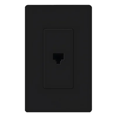 Salida telefónica / RJ11, 6 conductores / inserto para apertura designer / combina con placas Claro (se venden por separado) / negro brillante