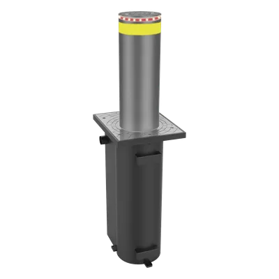 Bolardo Hidráulico / Diámetro 275 mm / Elevación 600 mm / Resistencia Impacto 300,000 J / 120 Ciclos/Hora / Bomba Italiana Integrada