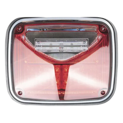 Luz de Advertencia LED / 8 X 6" / Color Rojo / Luz de Trabajo Blanca 12 W / 11 Patrones de Destello / IP67 / 12-30 VCC