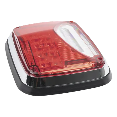Luz de Advertencia LED / 8 X 6" / Color Rojo / Luz de Trabajo Blanca 12 W / 11 Patrones de Destello / IP67 / 12-30 VCC