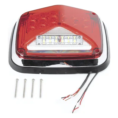 Luz de Advertencia LED / 8 X 6" / Color Rojo / Luz de Trabajo Blanca 12 W / 11 Patrones de Destello / IP67 / 12-30 VCC