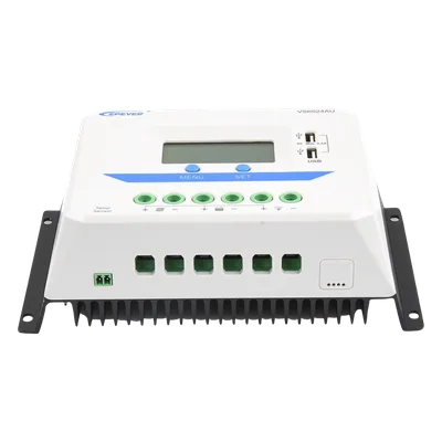 Controlador Solar PWM / 60A / 12/24V Auto / Doble USB / Pantalla LCD / VOC 50V / Tierra Positivo Común / Entrada 9V-32V
