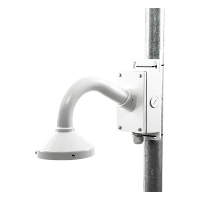 Montaje Universal de Pared / Cuello de Ganso Anti-Retorno / Caja de Conexiones Exterior / Carga 4.5 kg / Aluminio Blanco