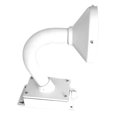 Montaje Universal de Pared / Cuello de Ganso Anti-Retorno / Caja de Conexiones Exterior / Carga 4.5 kg / Aluminio Blanco