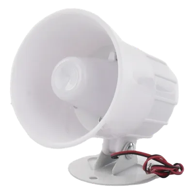 Sirena Cableada / 110 dB / 15 W / 12 VCC / Diseño Compacto 110 × 100 × 113 mm