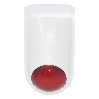 Sirena Estrobo / 110 dB / 12 VCC / Estrobo Rojo Integrado / Interior y Exterior