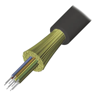 Cable de Fibra Óptica / 12 Hilos / Interior-Exterior / Tight Buffer / No Conductiva / LS0H / Multimodo OM4 50/125 / 1 Metro (3.28 Pies)