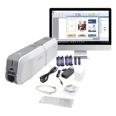 Kit Impresora SMART51L / Con Laminador /DOBLE Lado/3 Años Garantia / Incluye 2 x  RibbonColor / 100 tarjetas PVC/ 1 Cinta de Limpieza/ Software