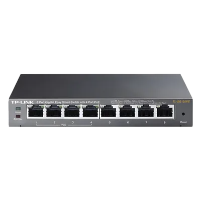 Switch PoE Easy Smart / 8 puertos Gigabit / 4 puertos PoE 802.3af / 55 W total / 11.9 Mpps