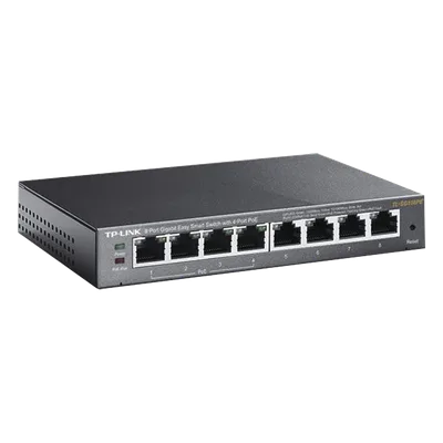 Switch PoE Easy Smart / 8 puertos Gigabit / 4 puertos PoE 802.3af / 55 W total / 11.9 Mpps