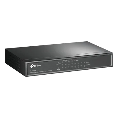 Switch PoE+ no administrable / 8 puertos Gigabit / 4 puertos PoE+ 802.3af/at / 55W total / Sin ventilador / Escritorio