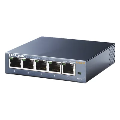 Switch / 5 Puertos Gigabit / 10/100/1000 Mbps / No Administrable / 7.4 Mpps / 3.94x3.86x0.98 in