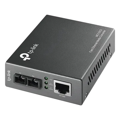 Convertidor de Medios / Fibra Óptica Monomodo / 1 Puerto RJ45 10/100 Mbps / Puerto SC 100 Mbps / Alcance 20 km (65,616.8 ft) / Plug and Play