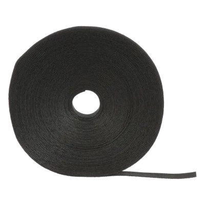 Rollo de Cinta de Contacto / 75 Pies (22.9 m) / 19.1 mm Ancho / Nylon Negro