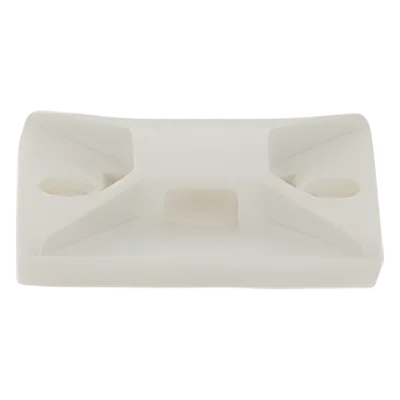 Base Adhesiva para Cinchos / 4 Vías / 25.4 mm x 25.4 mm (1in x 1in) / Interior / ABS Blanco