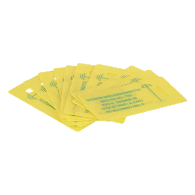 Kit de Etiquetas para Tierra Física / 10 Unidades / 69.85 x 35.05 mm / J-STD-607-A / Retardante a Flama