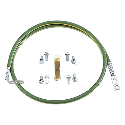 Jumper de Aterrizaje / 10 AWG (6 mm²) / 61 cm (2 ft) / Terminal 45° y Recta / 30A / Cobre Desnudo