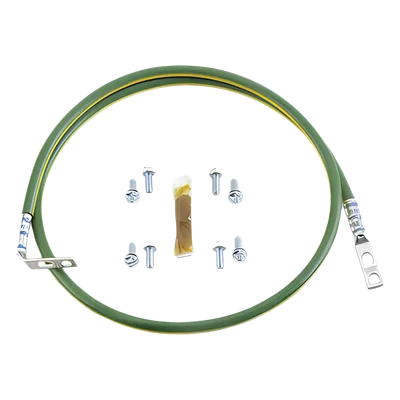 Jumper de Aterrizaje / 10 AWG (6mm²) / Terminal 90° / 0.61m (2ft) / Cobre-Aluminio