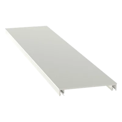 Cubierta para Canaleta / 70.1 x 9.1 x 2400 mm / PVC Rígido / UL94V-0 / Blanco Mate / NEMA T-70
