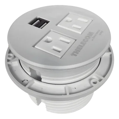 Multicontactos / USB empotrable color blanco, no incluye cable de poder