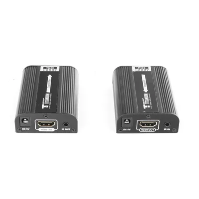 Kit Extensor HDMI para distancias de 30 metros / Resolución 4K x 2K@ 30 Hz/ Cat 6, 6a y 7 / HDCP2.2 / HDMI 2.0 / Soporta PCM, HDbitT / Soporta control remoto del equipo fuente.
