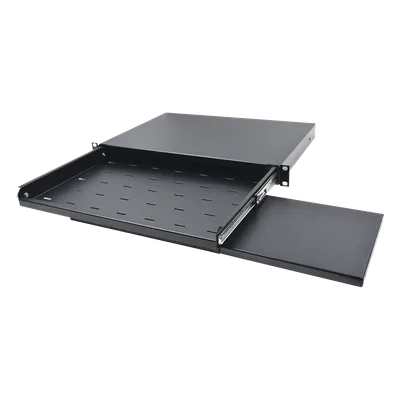 Charola Abatible para Teclado y Ratón / Rack 19" / 1U / Superficie Antideslizante / Instalación Rápida