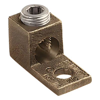 Terminal Tipo Lengüeta Recta / Cobre / Cal. 8 a 1/0 AWG / Orificio 5/16" (7.9 mm) / Barril Único / UL Listed y CSA