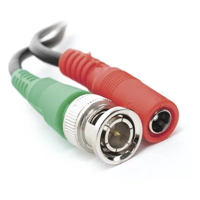 Cable Coaxial Siames / BNC RG59 + Alimentación / 10 Metros (32.81 Pies) / 100% Cobre / 4K / Interior y Exterior