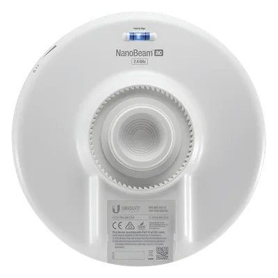 NanoBeam airMAX AC CPE hasta 330 Mbps, 2 GHz (2412 - 2472 MHz) con antena integrada de 13 dBi