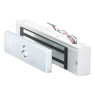Chapa Magnética / 350 lbs (158.8 kg) / Voltaje Dual 12/24 VDC / Sensor de Estado NO/COM / Aluminio Anodizado / Interior