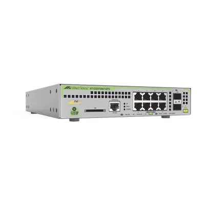 Switch PoE+ Administrable / 8 Puertos Gigabit / 2 SFP Uplink / 124 W PoE / Capa 3