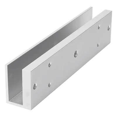 Montaje para puerta de vidrio / 180x40x28 mm / Vidrio 8-15 mm / 0.32 kg / Diseño en U