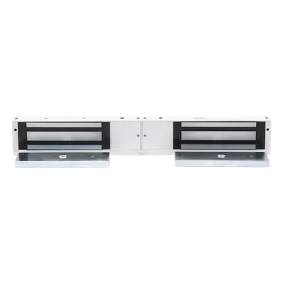 Chapa Magnética Doble para Aplicación en Puertas de Doble Hoja. 1200 lbs(x 2). LED
