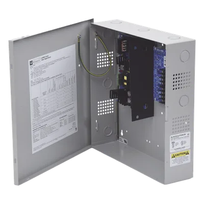 Fuente de Alimentación Controlada / 8 Salidas 12/24 Vcc / 6 A Continuos / Protección PTC Clase 2 / Cargador de Batería Integrado / 115 Vca Entrada